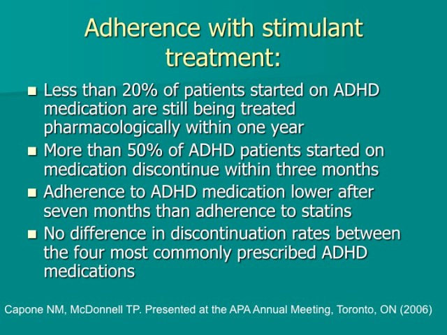 Adherence to Stimulants