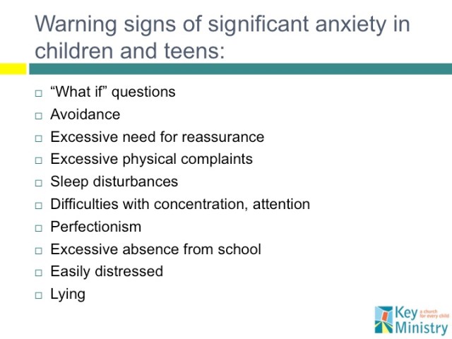 Warning signs of anxiety