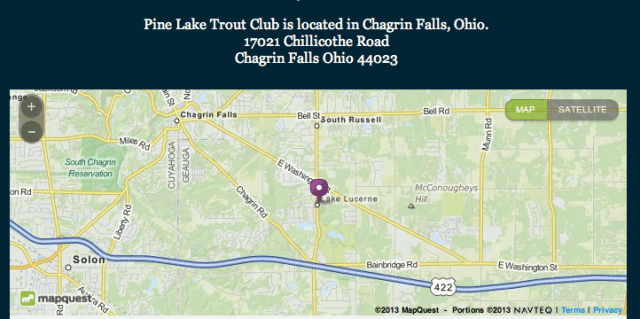Trout Club Directions