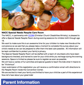 NACC Special Needs Respite