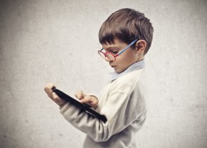 Smart kid with iPad